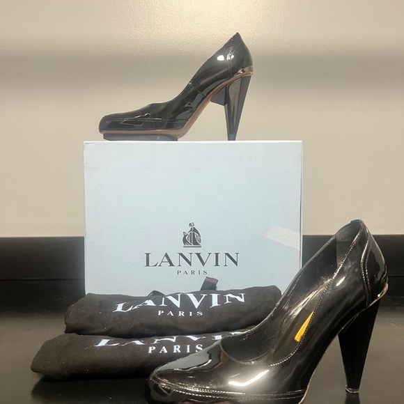 LANVIN PARIS HIGH HEEL ESCARPIN SIZE 38 - Picture 15 of 16